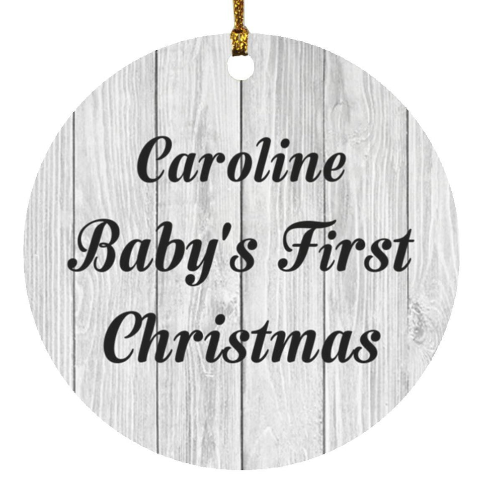 Caroline Baby's First Christmas - Circle Ornament F