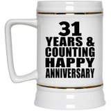 Happy 31st Anniversary 31 Years & Counting - Beer Stein