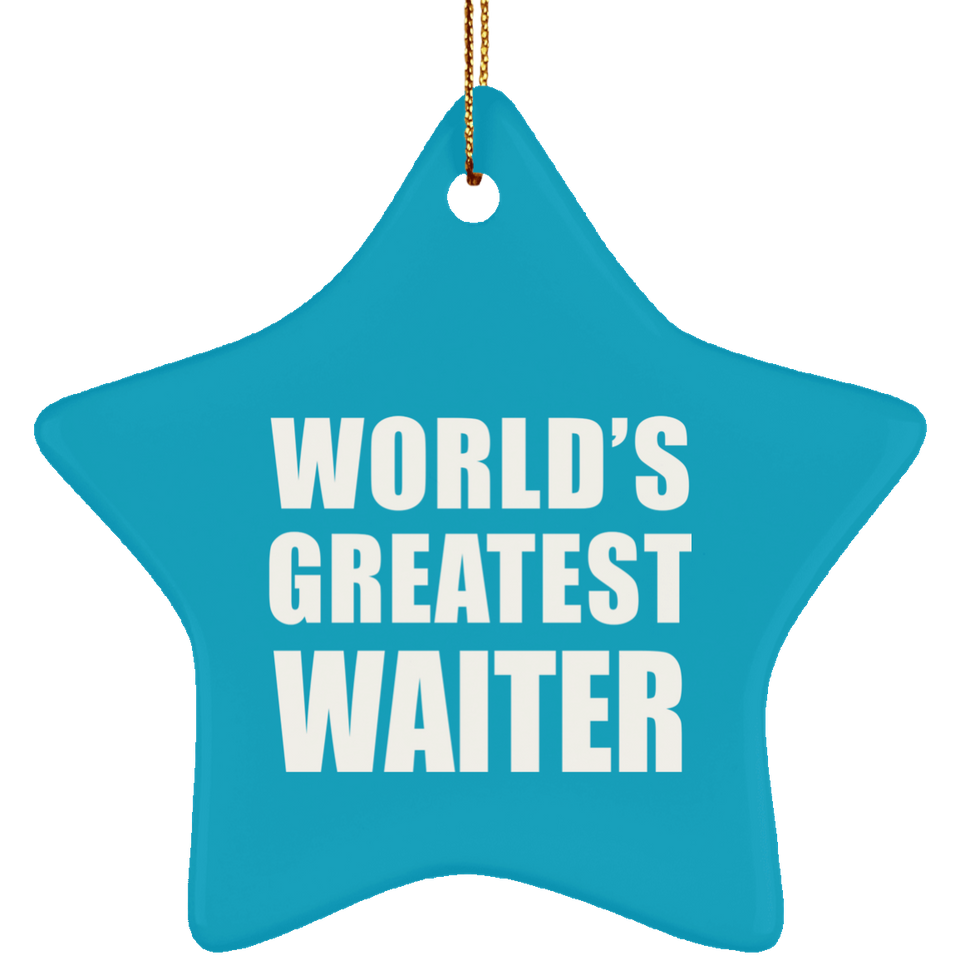 World's Greatest Waiter - Star Ornament
