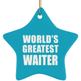 World's Greatest Waiter - Star Ornament