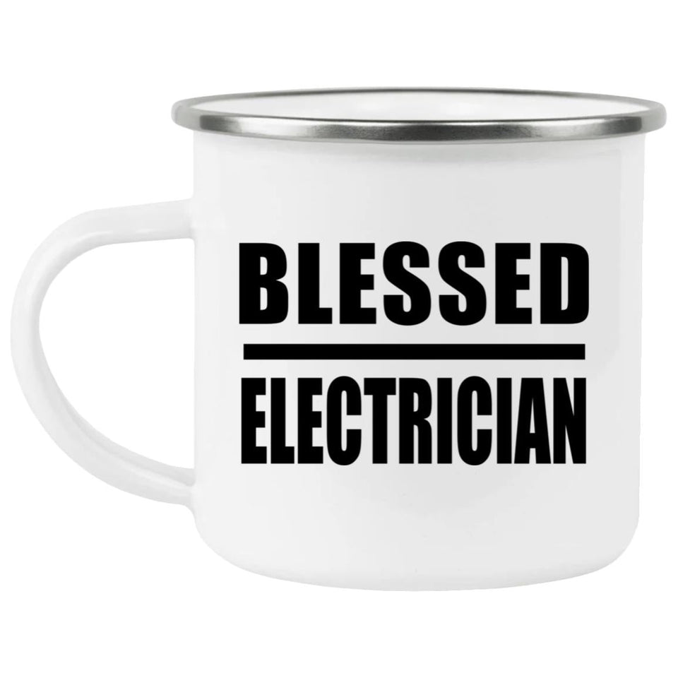 Blessed Electrician - 12oz Camping Mug