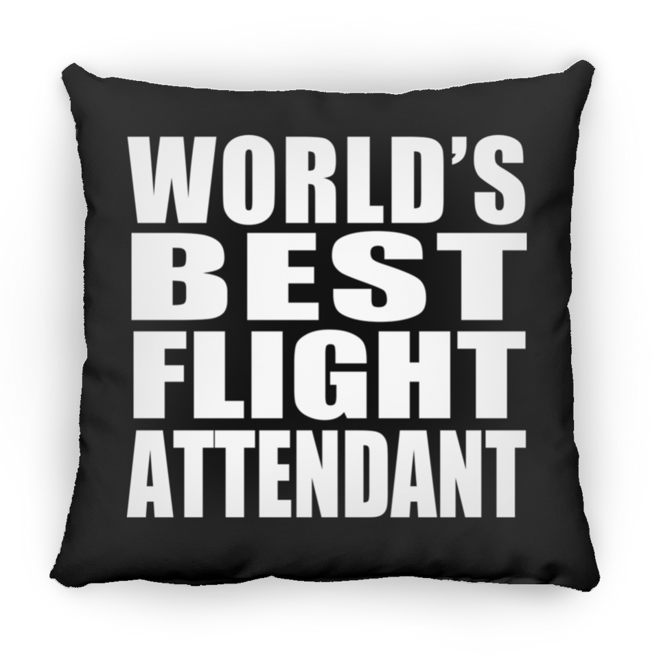 World's Best Flight Attendant - Throw Pillow Black