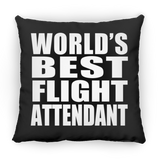 World's Best Flight Attendant - Throw Pillow Black