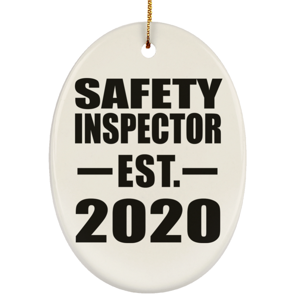 Safety Inspector Established EST. 2020 - Oval Ornament