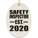 Safety Inspector Established EST. 2020 - Oval Ornament