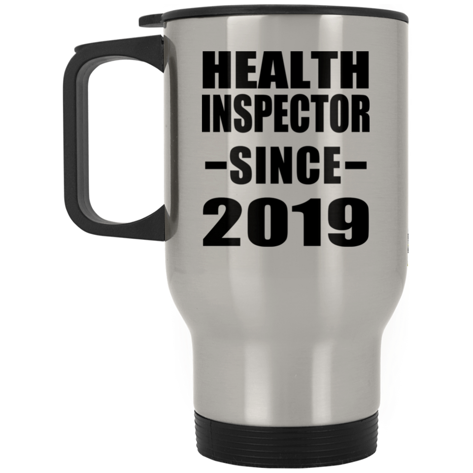Health Inspector Since 2019 - Silver Travel Mug