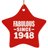 76th Birthday Fabulous Since 1948 - Star Ornament