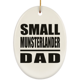 Small Munsterlander Dad - Oval Ornament