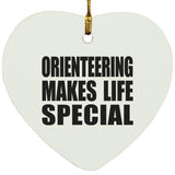 Orienteering Makes Life Special - Heart Ornament