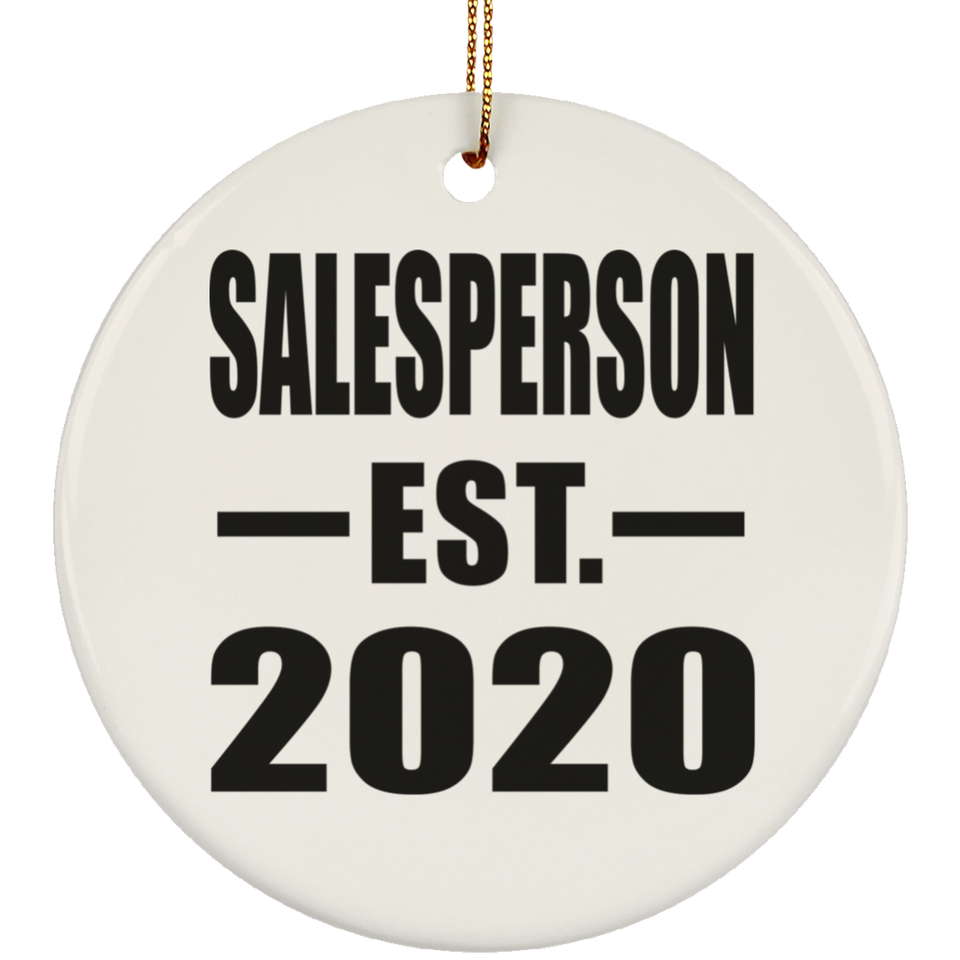 Salesperson Established EST. 2020 - Circle Ornament