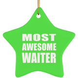 Most Awesome Waiter - Star Ornament