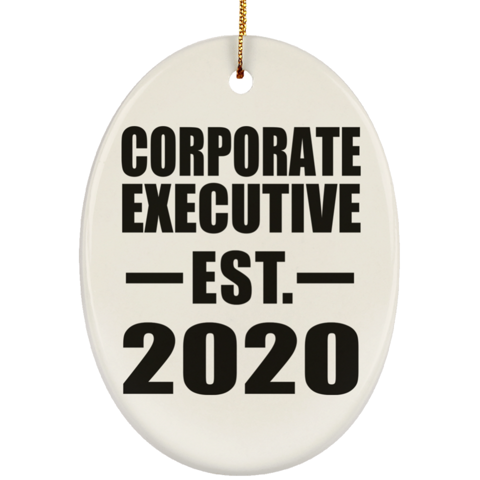Corporate Executive Established EST. 2020 - Oval Ornament