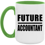 Future Accountant - 15oz Accent Mug Green