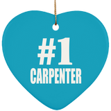 Number One #1 Carpenter - Heart Ornament