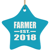 Farmer Established EST. 2018 - Star Ornament