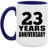 23rd Anniversary 23 Years Anniversary - 15oz Accent Mug Purple