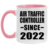 Air Traffic Controller Since 2022 - 11oz Accent Mug Pink
