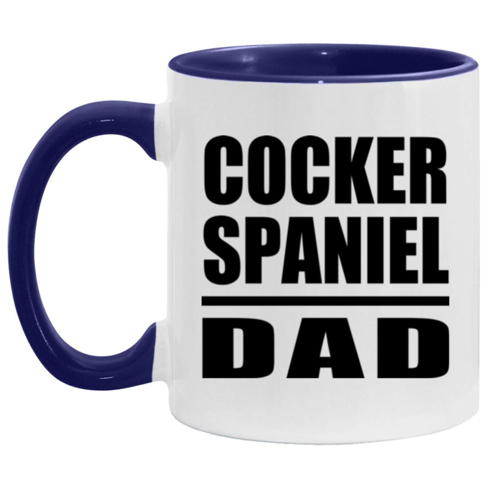 Cocker Spaniel Dad - 11oz Accent Mug Purple