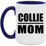 Collie Mom - 15oz Accent Mug Purple