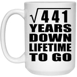 21st Anniversary Square Root of 441 Years Lifetime To Go - 15oz Coffee Mug