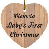 Victoria Baby's First Christmas - Heart Ornament C