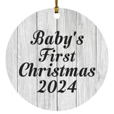 Baby's First Christmas 2024 - Circle Ornament F