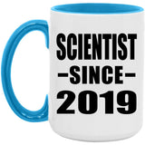Scientist Since 2019 - 15oz Accent Mug Blue