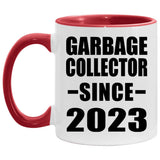 Garbage Collector Since 2023 - 11oz Accent Mug Red