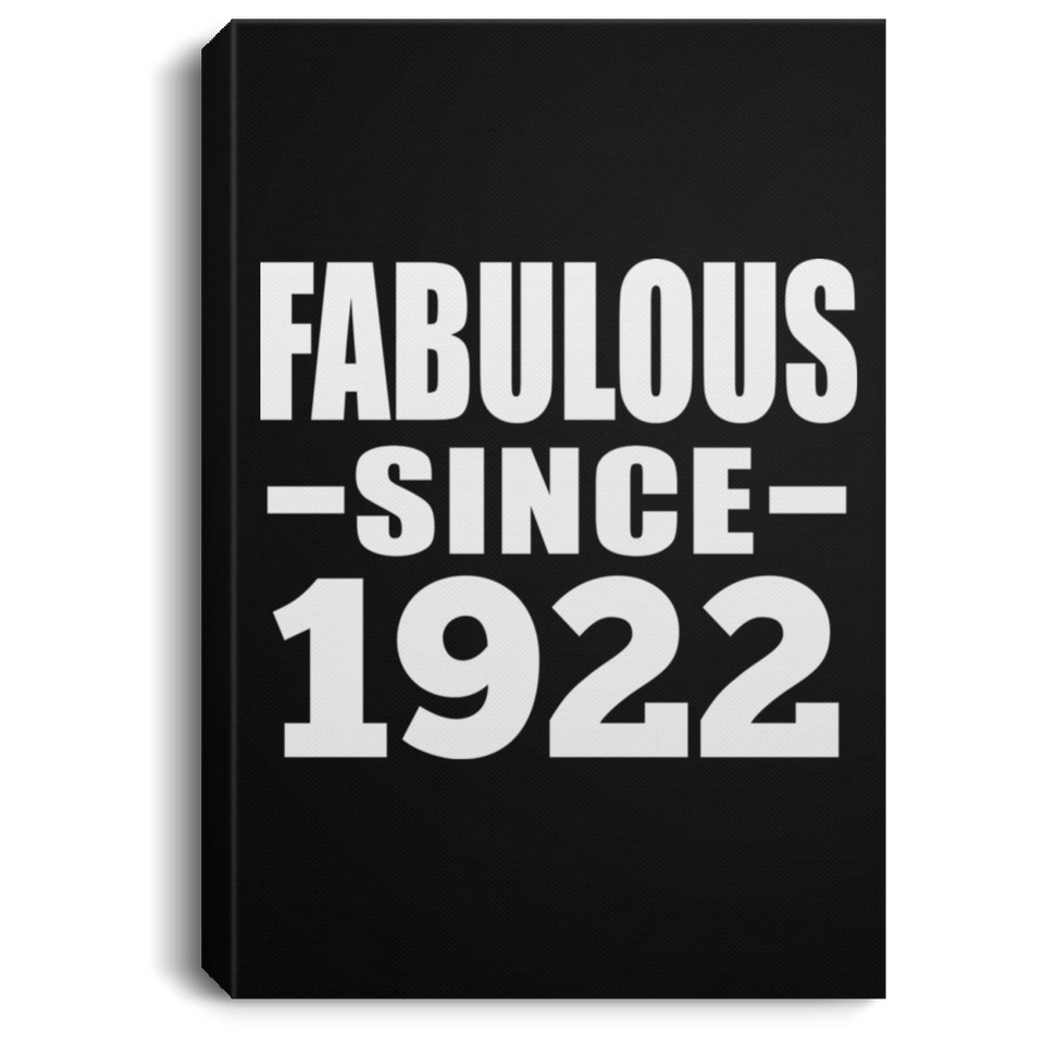 102nd Birthday Fabulous Since 1922 - Canvas Portrait