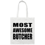 Most Awesome Butcher - Tote Bag White