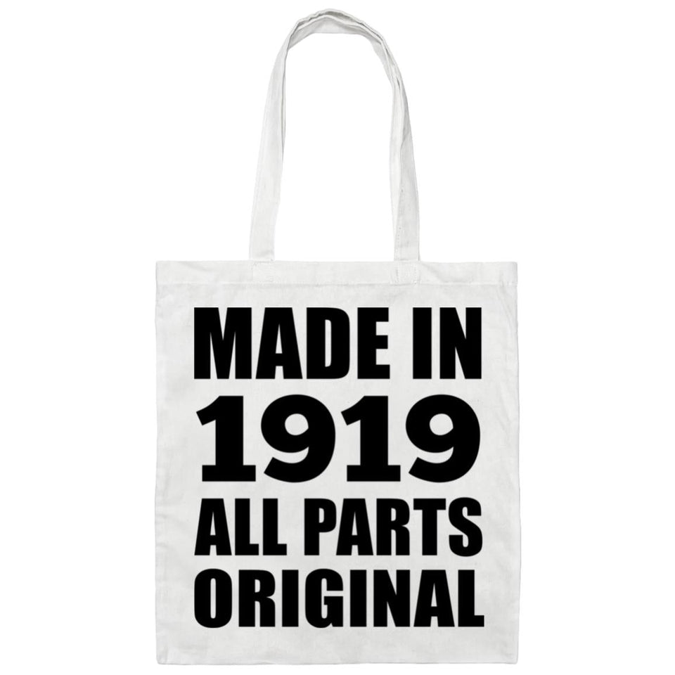105th Birthday Made in 1919 All Parts Original - Tote Bag White