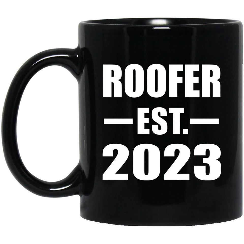Roofer Established EST. 2023 - 11oz Coffee Mug Black