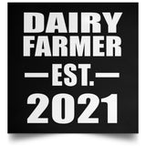 Dairy Farmer Established EST. 2021 - Poster Square