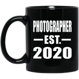 Photographer Established EST. 2020 - 11oz Coffee Mug Black