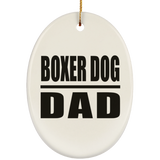 Boxer Dog Dad - Oval Ornament