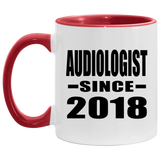 Audiologist Since 2018 - 11oz Accent Mug Red