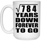 28th Anniversary Square Root of 784 Years Down Forever To Go - 15oz Coffee Mug
