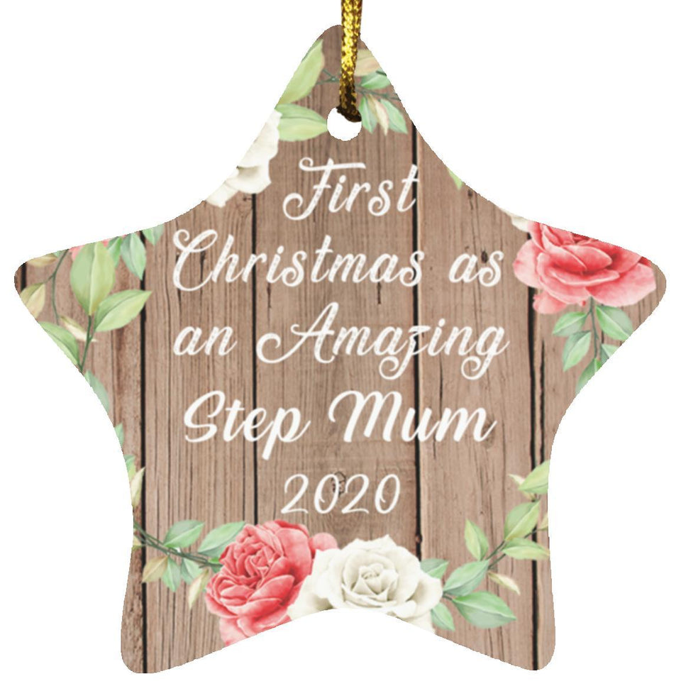 First Christmas As an Amazing Step Mum 2020 - Star Ornament B