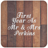 First Year As Mr & Mrs Perkins - Drink Coaster E