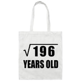 14th Birthday Square Root of 196 Years Old - Tote Bag White