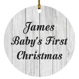 James Baby's First Christmas - Circle Ornament F