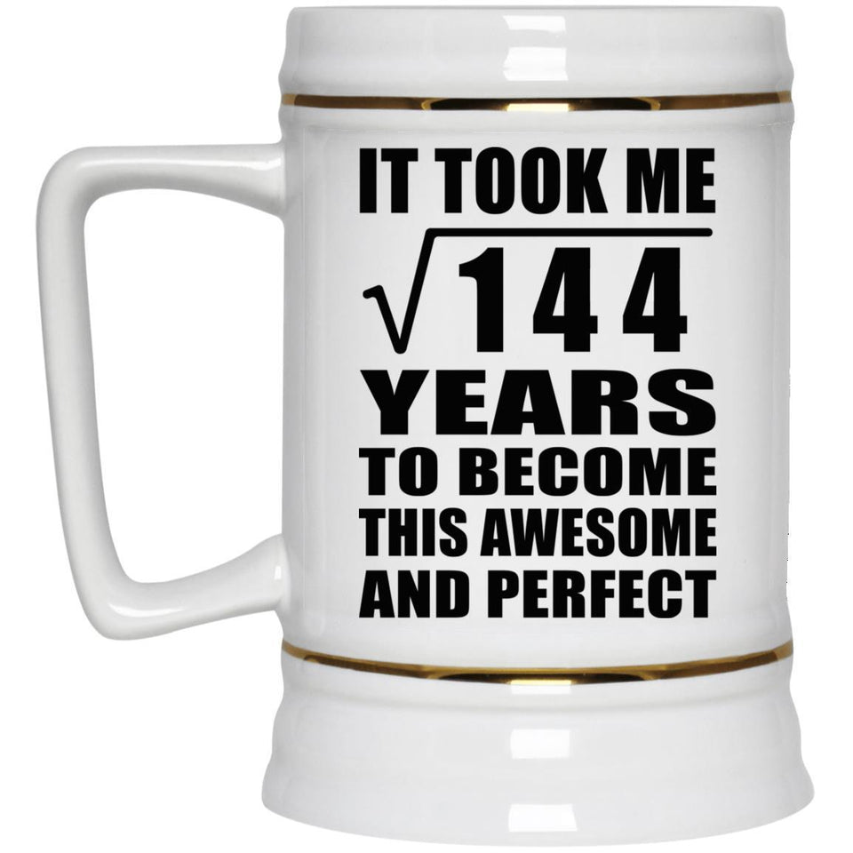 12th Birthday Took Square Root of 144 Years To Awesome - Beer Stein