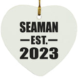 Seaman Established EST. 2023 - Heart Ornament