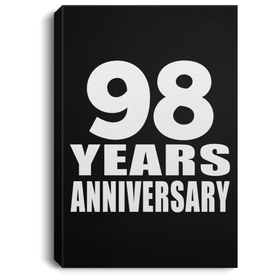 98th Anniversary 98 Years Anniversary - Canvas Portrait