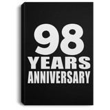 98th Anniversary 98 Years Anniversary - Canvas Portrait
