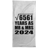81st Anniversary Square Root of 6561 Years As Mr & Mrs 2024 - Hand Towel