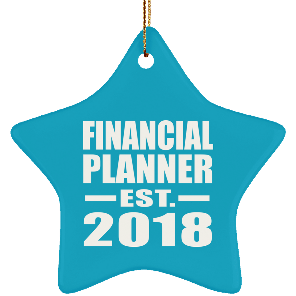 Financial Planner Established EST. 2018 - Star Ornament