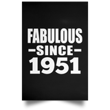 73rd Birthday Fabulous Since 1951 - Poster Portrait