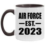 Air Force Established EST. 2023 - 11oz Accent Mug Black