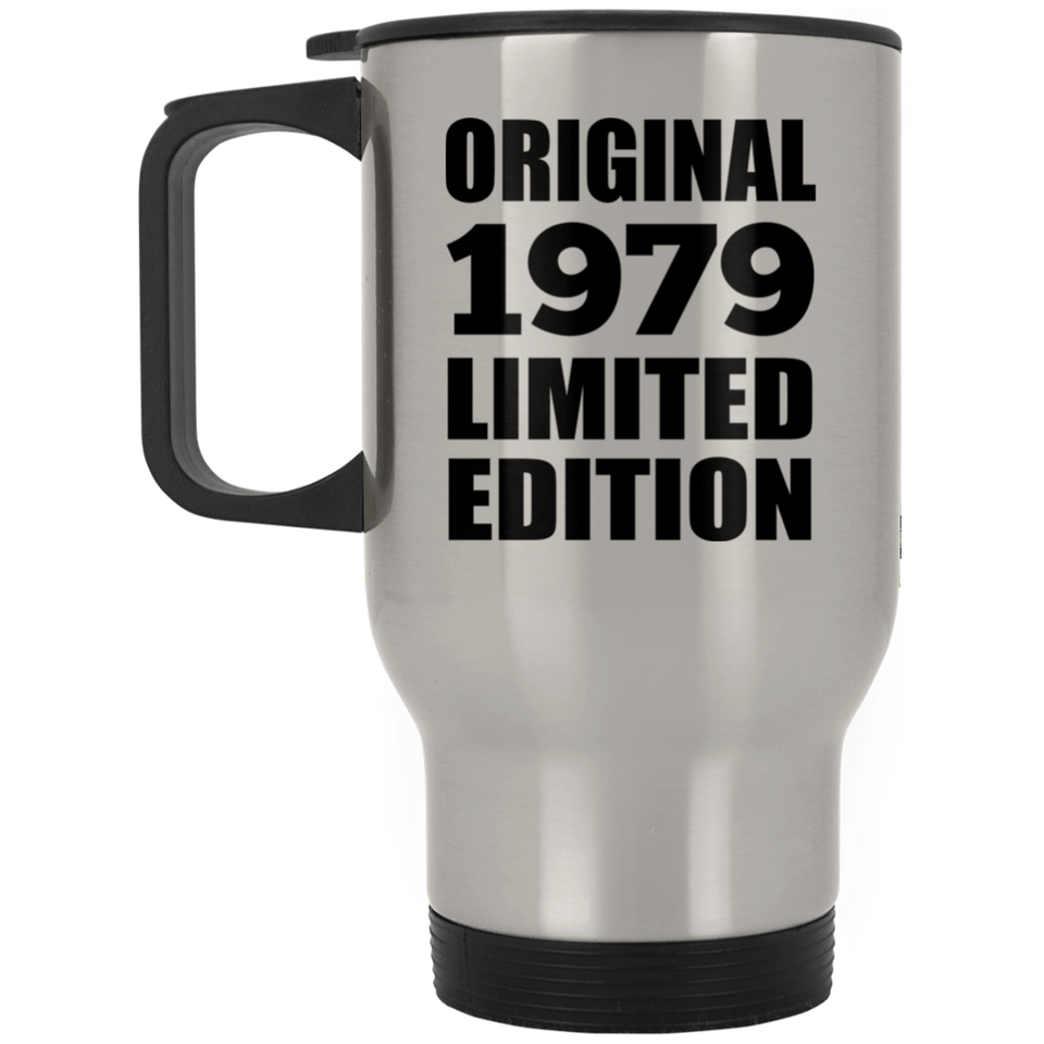 45th Birthday Original 1979 Limited Edition - Silver Travel Mug